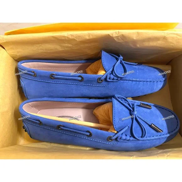 NEW Tod's Eye/Lace Royal Blue Moccasin size 37